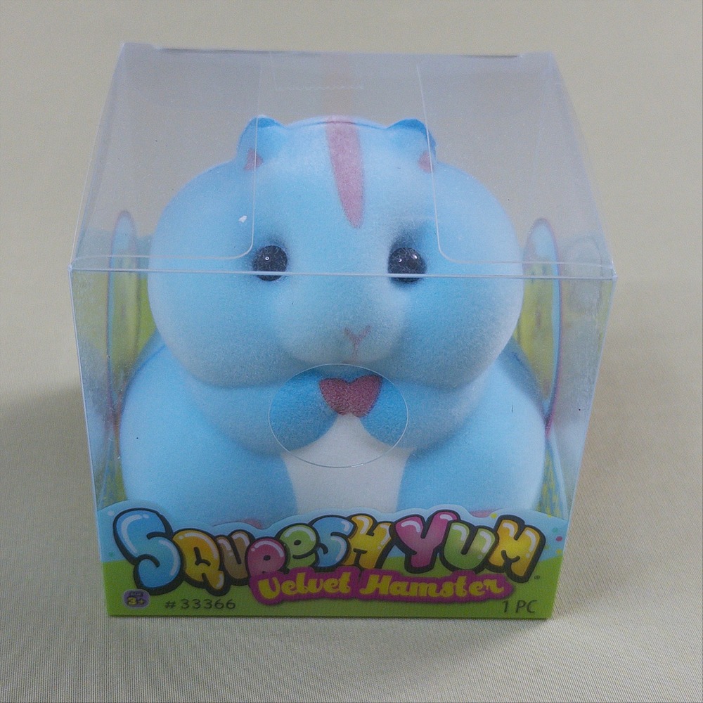 JA-RU Squeeshy Yum Velvet Hamster Toy Kids One Size Blue NWT Squishy Sensory Toy